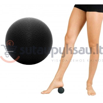 Pasunkintas masažo kamuoliukas 6 cm juodas